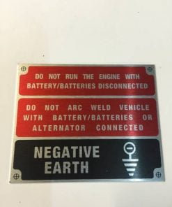 Negative Earth Plate