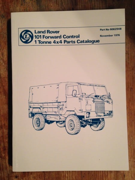 Military Land Rover 101 1 Tonne Parts Catalogue