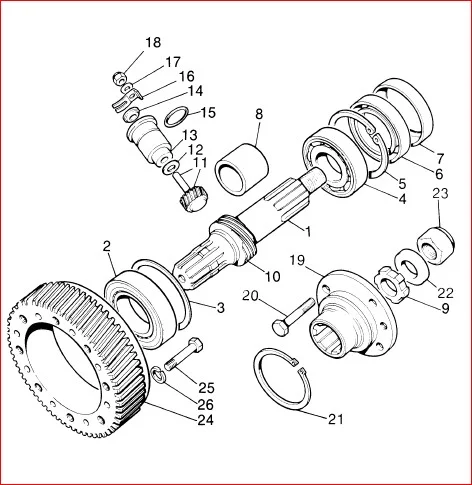 Circlip, retaining bolts to flange - Image 2